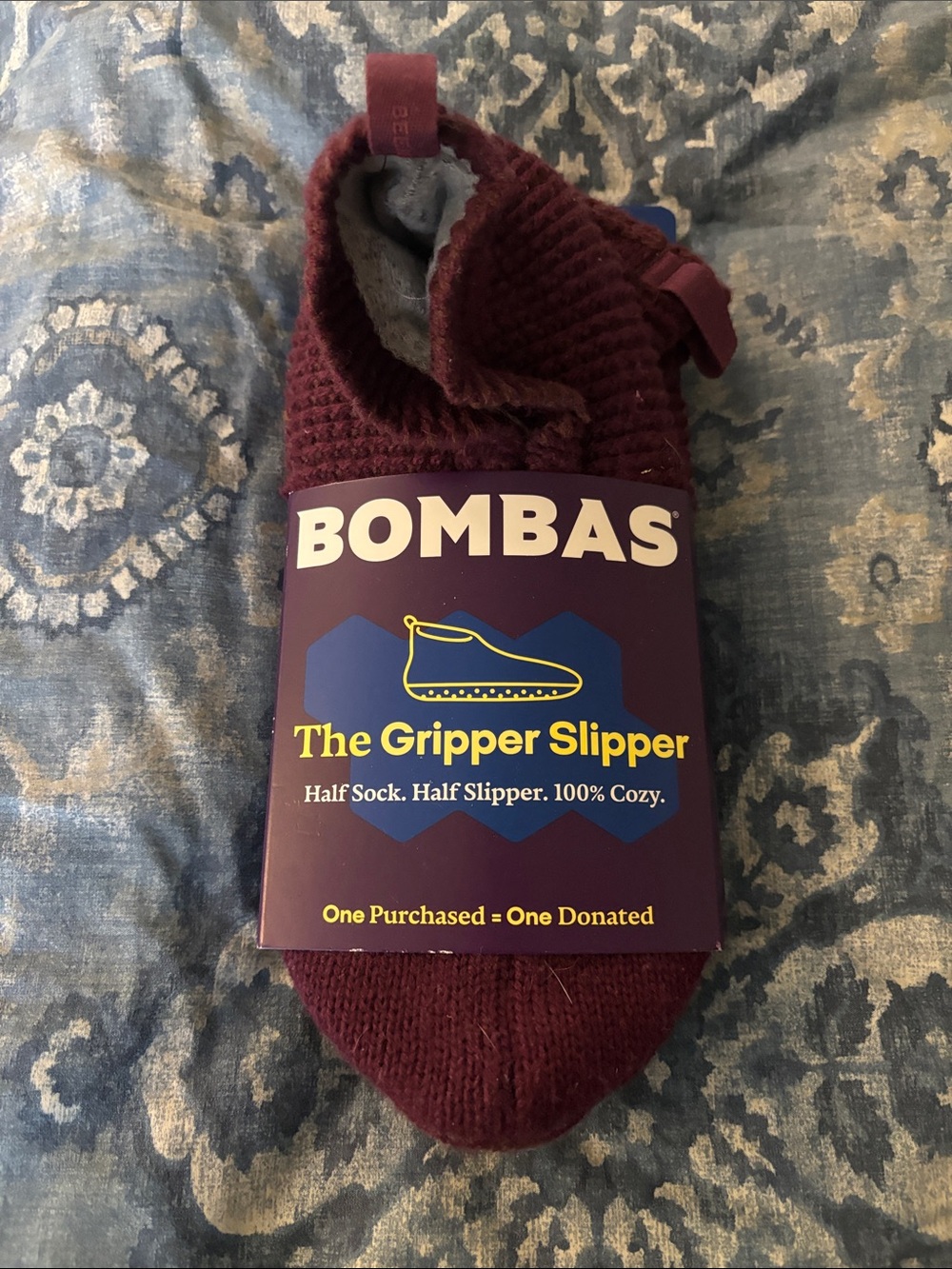 Bombas Gripper Slipper - Burgundy